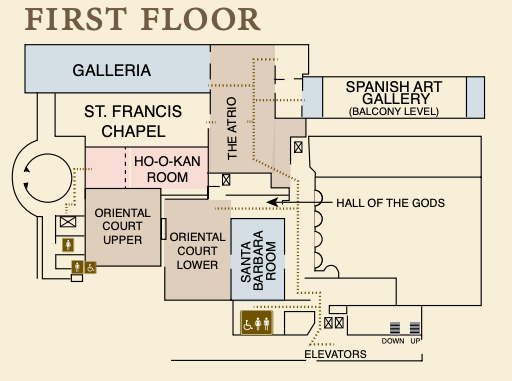Mission Inn Hotel Map First floor